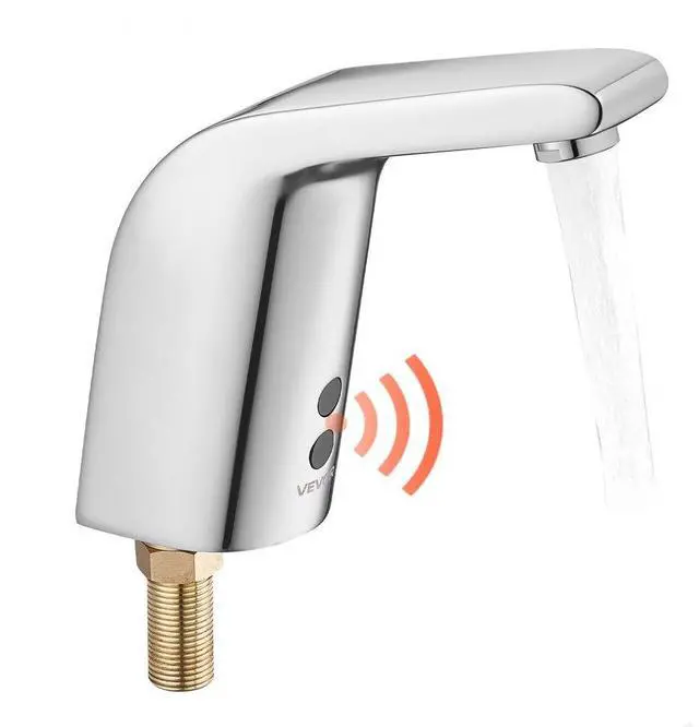 Main image of VEVOR Touchless Bathroom Sink Faucet Sensor Cold Water Chrome Plated 9/16in