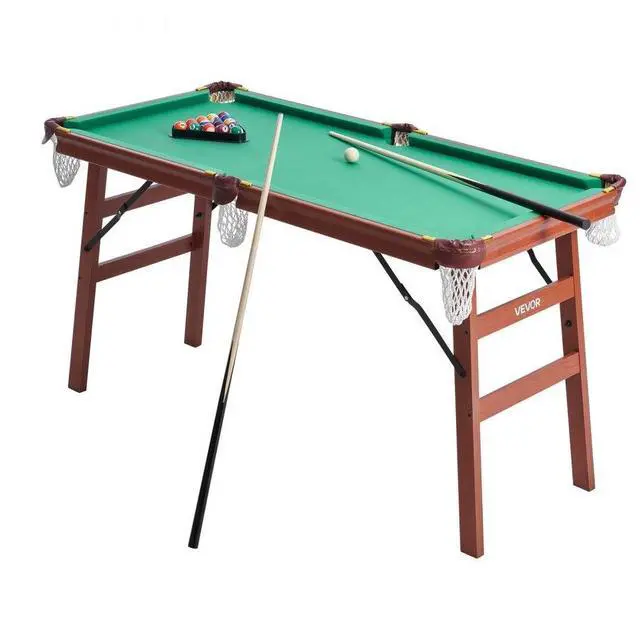 Main image of 4.5 ft Folding Billiards Table Portable Foldable Pool Tables Game Set Bule Cloth