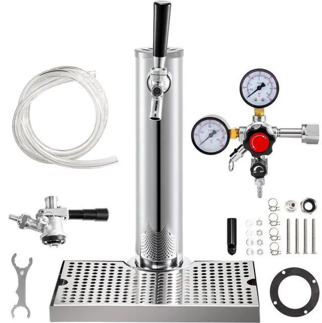 Alt view image 2 of 2 - VEVOR Kegerator Tower Kit Conversion Kit Single Faucet Keg Tower One Tap