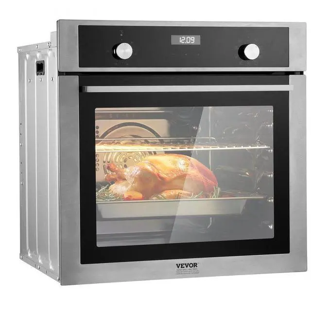 Main image of VEVOR Single Wall Oven 24" Electric Built-in Wall Oven 9 Functions 2.68 Cu. Ft