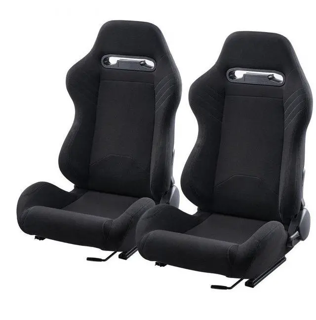 Alt view image 2 of 2 - VEVOR 2 Set Racing Seat Adjustable Racing Chair with Polyester Fabric & Slider