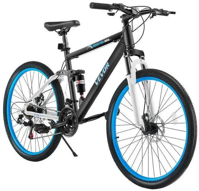 Alt view image 2 of 2 - VEVOR 26" Mountain Bike MTB Bicycle 21 Speed Full Suspension Aluminum Dual Disc Brakes