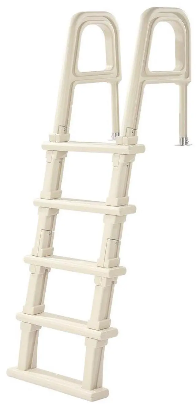 Main image of VEVOR Swimming Pool Ladder, 75°Inclined 5-Step Double Handrails Stair, Non-slip Heavy Duty Steps, Load Capacity 300 lb, for 48-54 In Inground & Above-ground Pools of Any Deck Surface Indoor & Outdoor