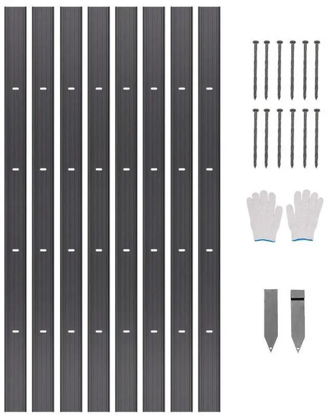 Main image of VEVOR Metal Landscape Edging, 8 Packs 72 in Rust-Resistant Aluminum Alloy Landscape Edging, Bendable Garden Edging Border, Heavy Duty Lawn Edging Fence for Flower Bed Yard Pathway