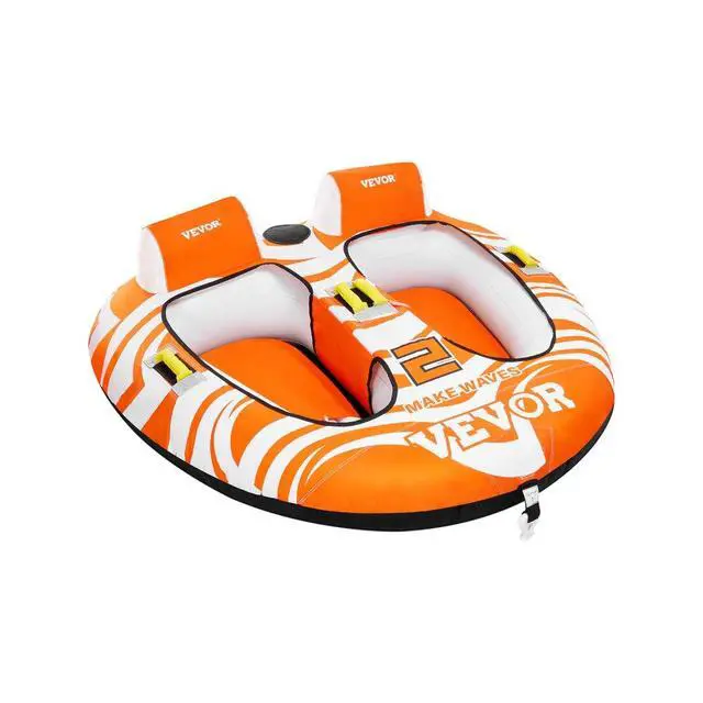 Alt view image 2 of 2 - VEVOR Towable Tubes for Boating 2-Person Inflatable Boating Towables with 2 Cockpits
