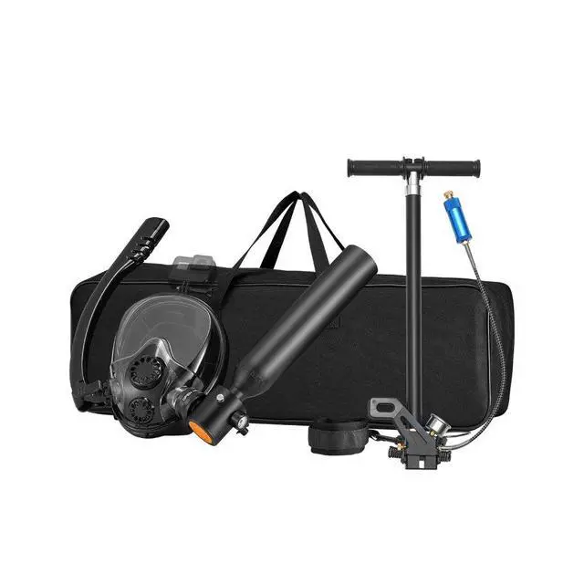Alt view image 2 of 2 - VEVOR  0.5L Scuba Tank 32.81ft Diving Depth Refillable Snorkel Air Tank with Pump