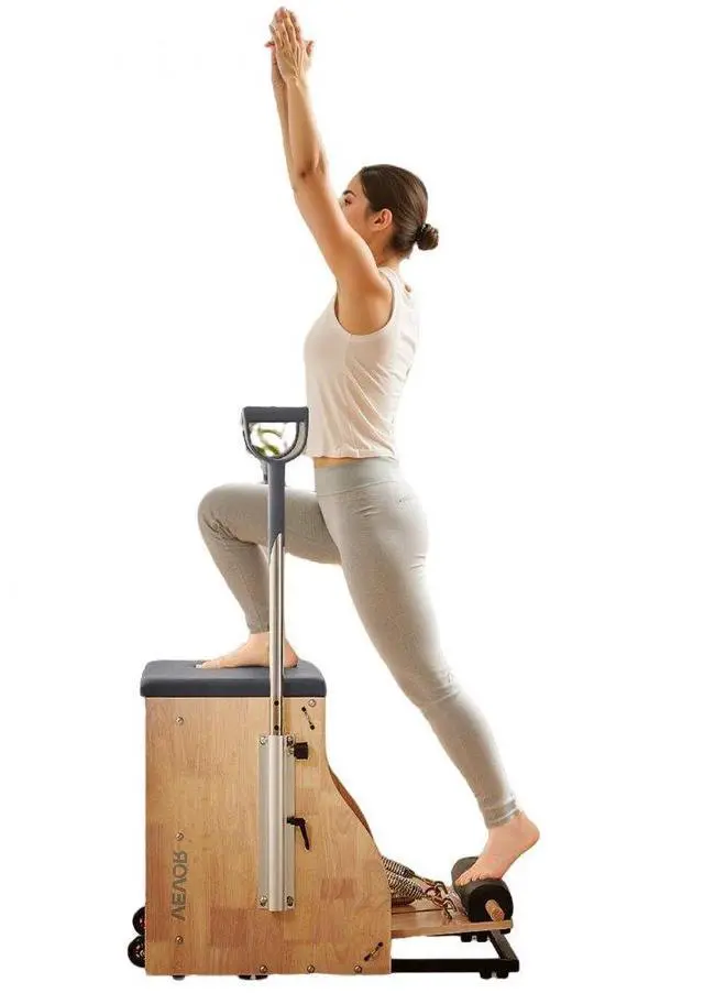 Main image of VEVOR Pilates Chair, Split-Pedal Stability Combo Chairs with Handles, Rubber Wood Frame Yoga Fitness Trainer, Exercise Reformer, Pilates Resistance-Workout Equipment, for Home Gym Studio Workout