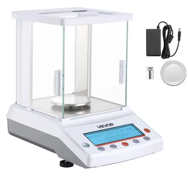 Main image of VEVOR Analytical Balance, 220 g x 0.1 mg, 0.0001 g High Precision Accuracy Lab Scale, g/oz/ct/mg 4 Units Electronic Digital Analytical Balance with Glass Draft Shield, for Laboratory Jewelry Pharmacy