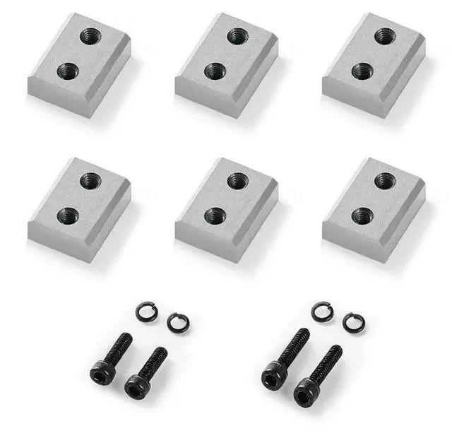 Main image of VEVOR Rebar Cutter Blades, 6 Pcs Replacement Jaw Blades for 1-1/8 Inch 28mm #9 Electric Rebar Cutter, Double-sided, CR12MOV High-Hardness Steel, Fast Efficient with Screws and Spring Washer