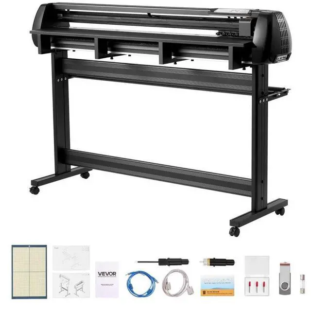 Main image of VEVOR Vinyl Cutter Machine, 53 inch Max Feed Width, Dual Blades, Adjustable Force and Speed, LED Display, Vinyl Plotter Cutter Printer with Signmaster Software for Compatible with Windows and macOS