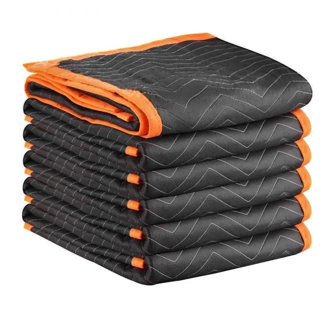 Main image of VEVOR Moving Blankets 6 Pcs, 72 x 40 in (32 lbs/dz) Large Packing Blankets with Cotton Filling, Heavy Duty Nonwoven Fabric Padded Moving Blanket for Shipping, Wrapping, Protecting Furniture