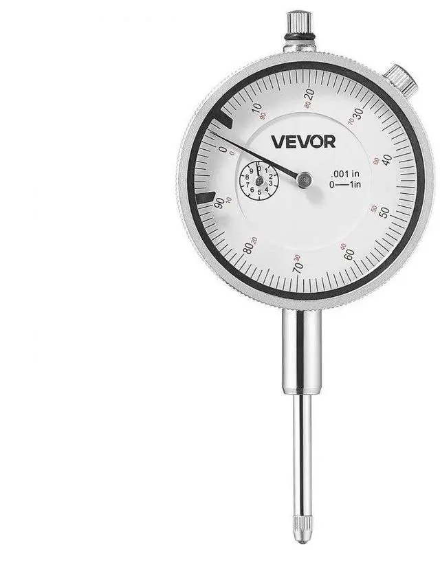 Main image of VEVOR Dial Test Indicator, 0.001 inch Accuracy, 0-1 inch Measuring Range, Easy to Read Large Dial, Professional for Internal Diameter Measurement, Runout Detection, Flatness Inspection
