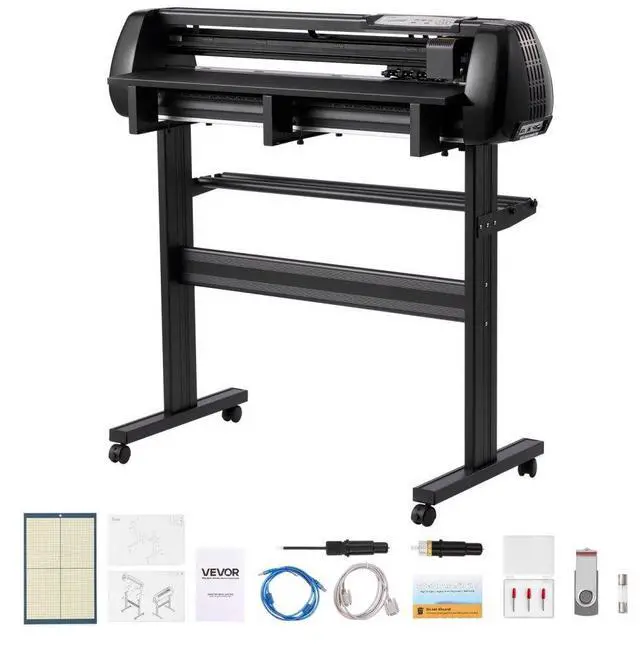 Main image of VEVOR Vinyl Cutter Machine, 34 inch Max Feed Width, Dual Blades, Adjustable Force and Speed, LED Display, Vinyl Plotter Cutter Printer with Signmaster Software for Compatible with Windows and macOS