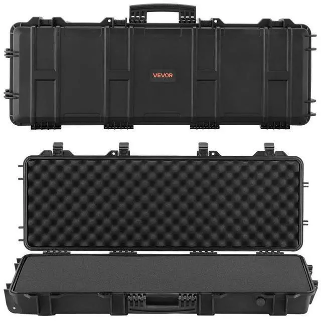 Main image of VEVOR Hard Rifle Case, Lockable Rifle Case with Pre-cut Foams, 40 in Gun Storage with Wheels, IP67 Waterproof & Dustproof Movable Large Pistol Storage for Rifles, Shotguns, Airsoft Guns, Black