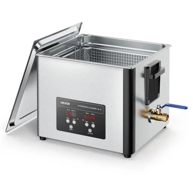 Main image of VEVOR 15L Ultrasonic Cleaner, Professional Ultrasonic Cleaner Machine with Cleaning Basket & Digital Display, 240W Stainless Steel 40kHz Industrial Cleaning Machine for Parts, Carburetors, Instruments