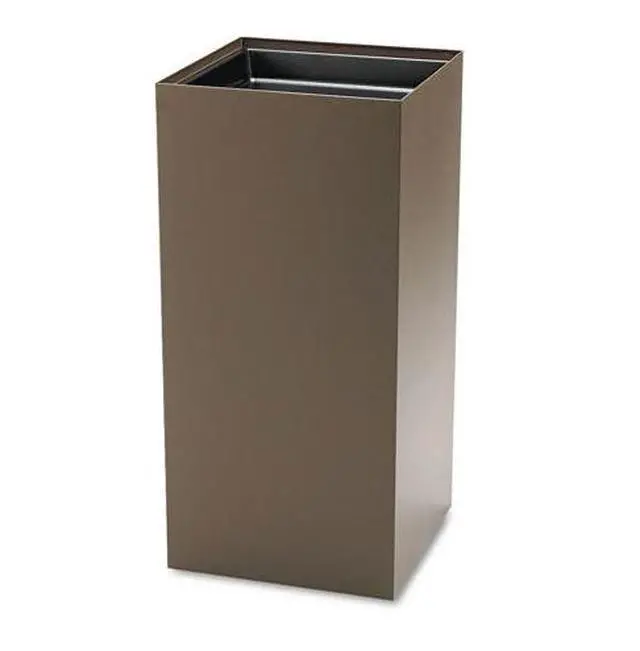 Main image of Public Recycling Container, Square, Steel, 31gal, Brown