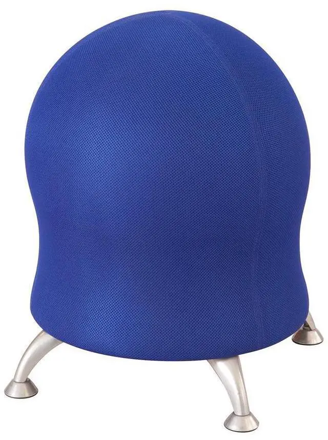 Alt view image 6 of 7 - Safco 4750BU Zenergy Ball Chair - Backless - Supports Up to 250 lb - Blue Fabric