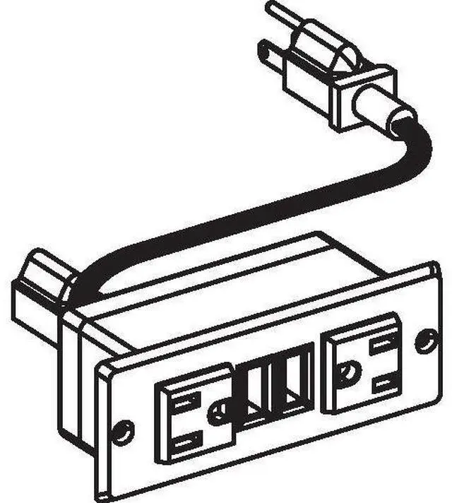 Alt view image 5 of 5 - Power Module With 2 Power And 2 Usb Outlets, 1 Daisy Chain Black
