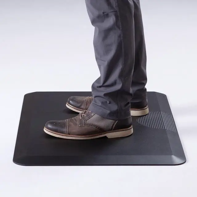 Main image of Safco Movable Anti-Fatigue Mat - Floor - 36" Length x 24" Width x 1" Thickness - Rectangular - Black - 1Each
