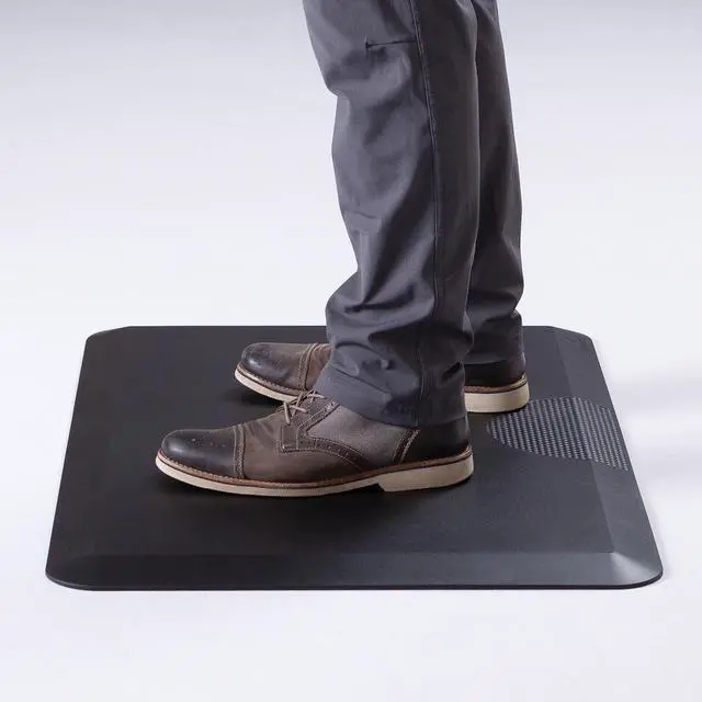 Alt view image 2 of 2 - Safco Movable Anti-Fatigue Mat - Floor - 36" Length x 24" Width x 1" Thickness - Rectangular - Black - 1Each