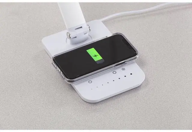 Alt view image 5 of 10 - Vamp  LED Wireless Charging Lamp- 1009WH