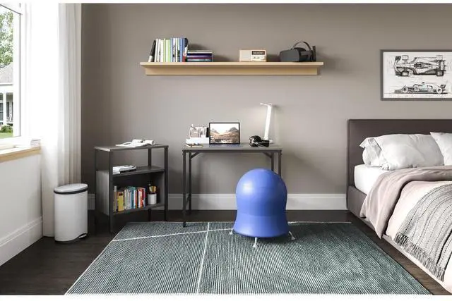 Alt view image 5 of 5 - Safco 4751BUV Zenergy Ball Chair - Backless - Supports Up to 250 lb - Baby Blue Vinyl