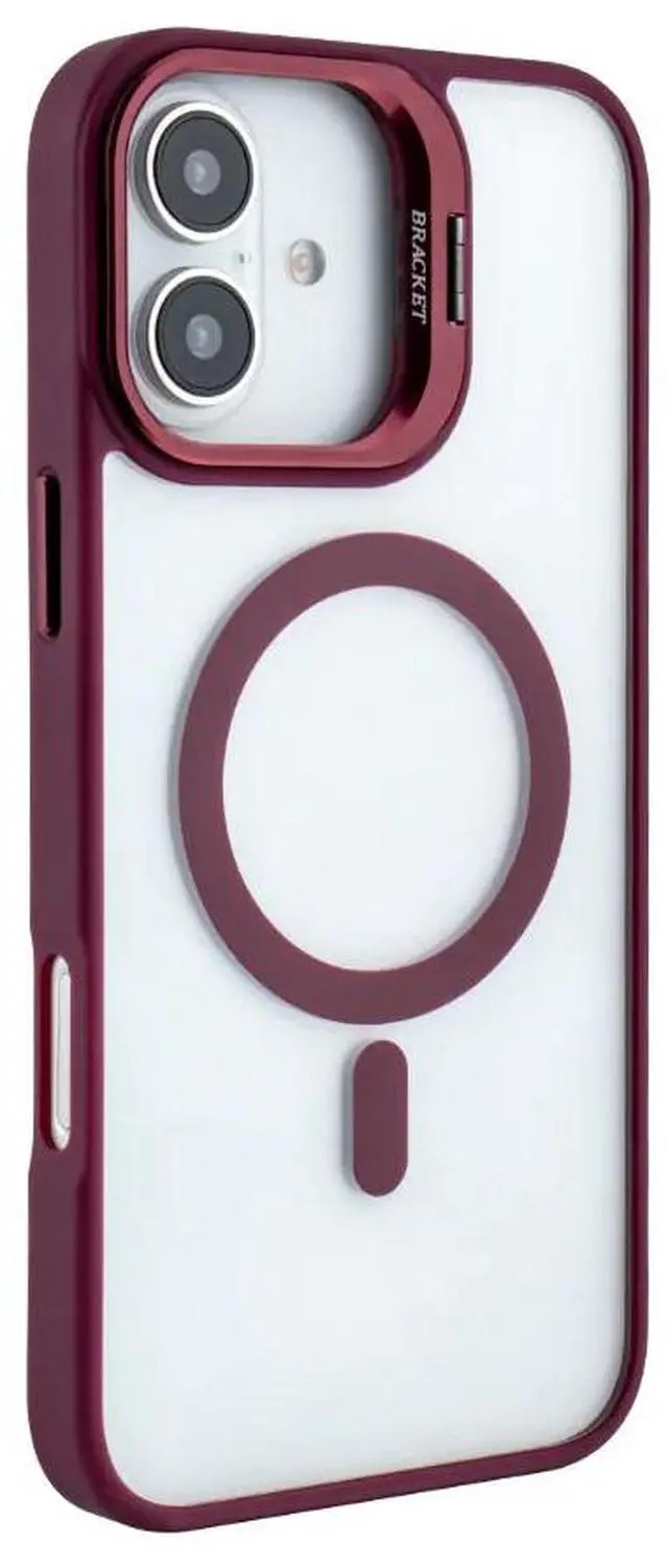 Main image of Magnetic Phone Case (Red) with Built-in Invisible Kickstand Compatible with iPhone 16 Plus