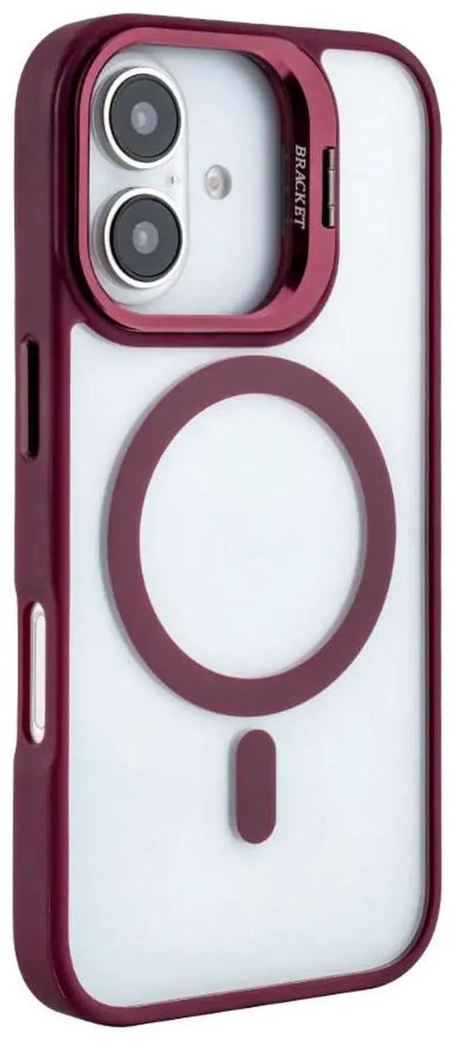 Main image of Magnetic Phone Case (Red) with Built-in Invisible Kickstand Compatible with iPhone 16