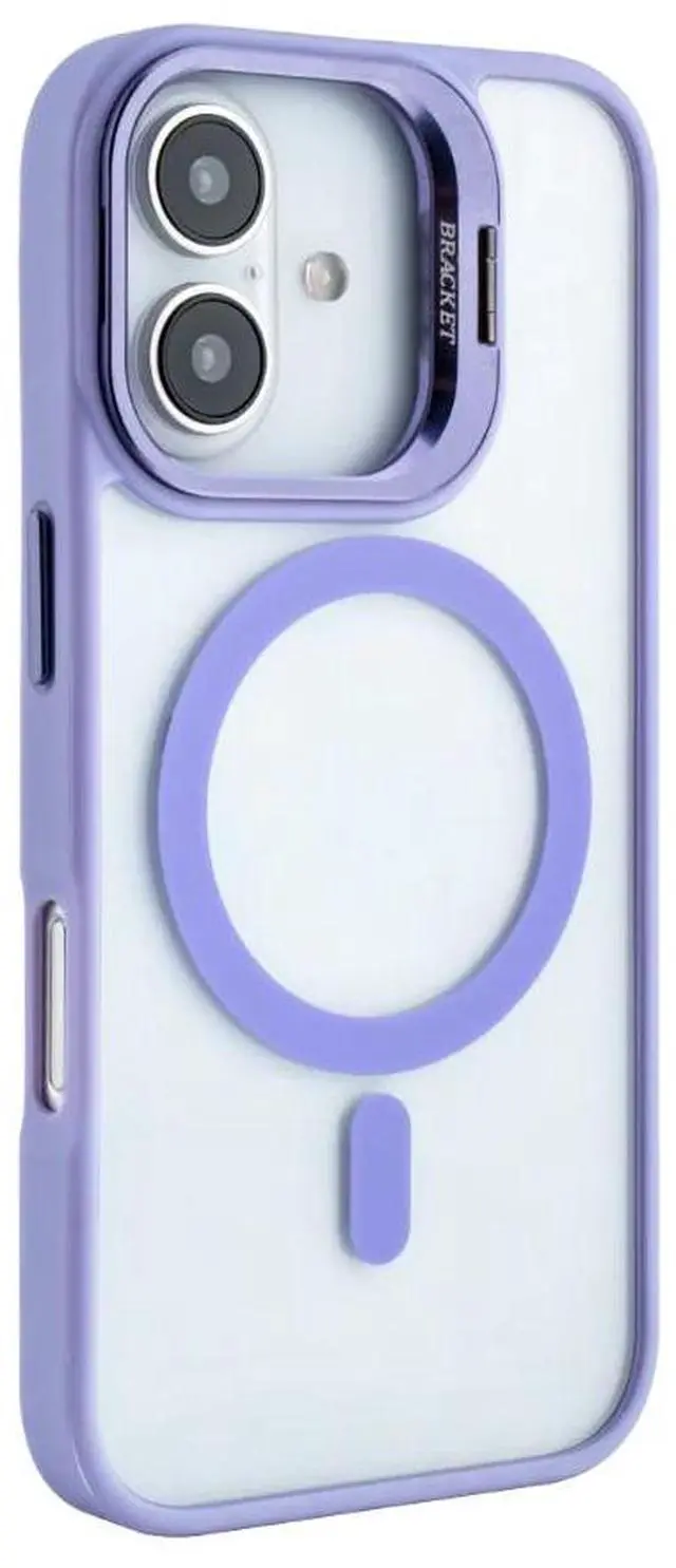 Main image of Magnetic Phone Case (Purple) with Built-in Invisible Kickstand Compatible with iPhone 16