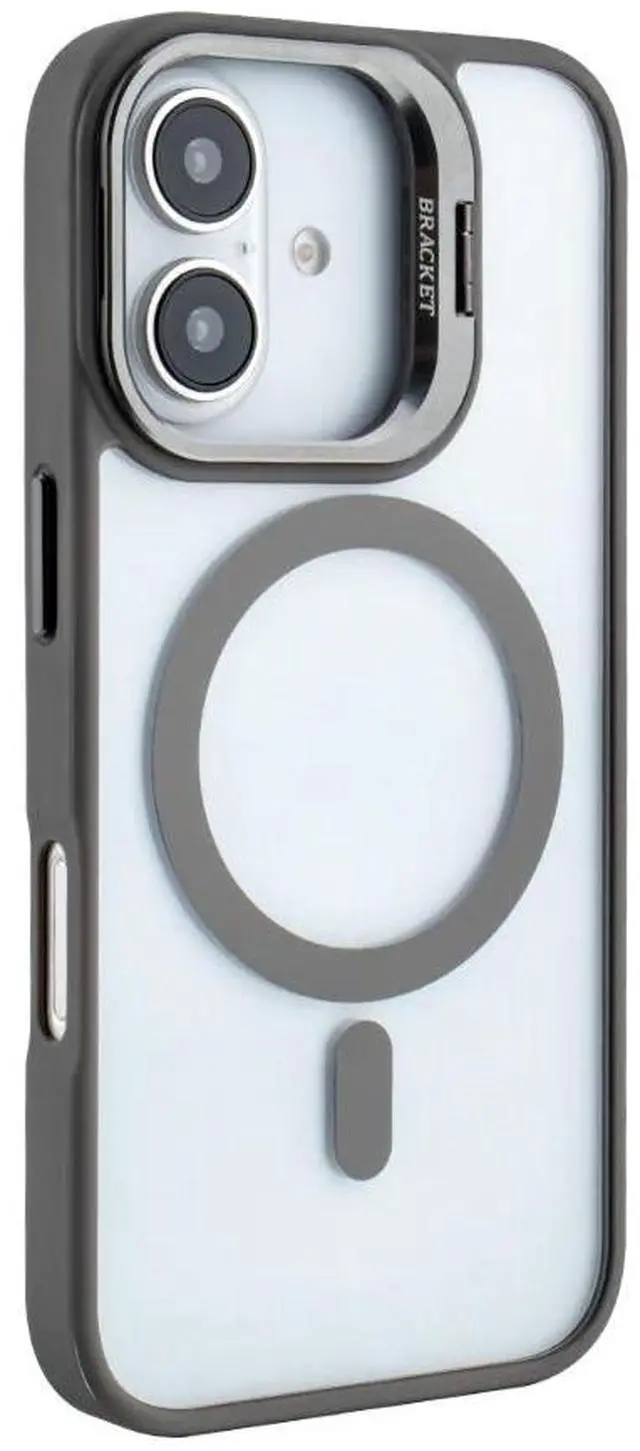 Main image of Magnetic Phone Case (Grey) with Built-in Invisible Kickstand Compatible with iPhone 16