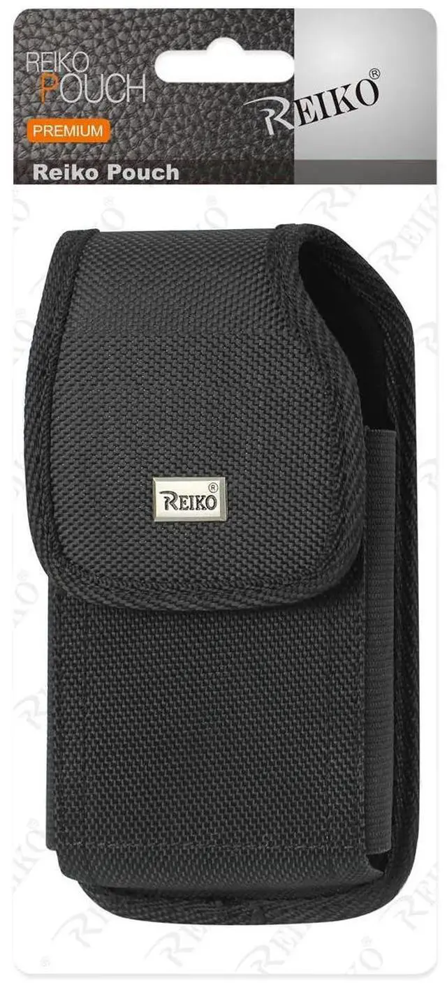 Main image of Reiko Vertical Rugged Pouch With Metal Belt Clip In Black (4.4X2.3X0.9 Inches)