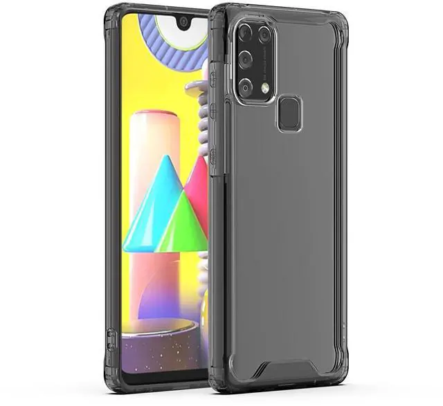 Main image of Reiko High Quality 2X Clean PC and TPU Bumper Case In Black For  Samsung Galaxy M31