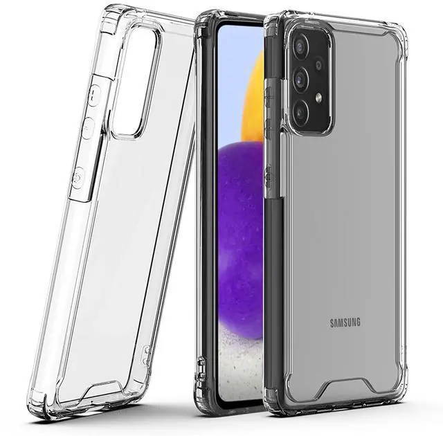 Main image of Reiko High Quality 2X Clean PC and TPU Bumper Case In Clear For  Samsung Galaxy A72 5G