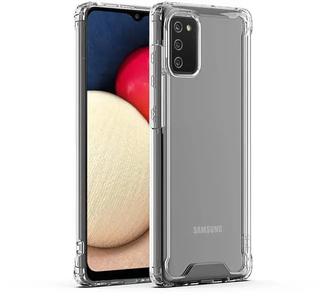 Main image of Reiko High Quality 2X Clean PC and TPU Bumper Case In Clear For  Samsung Galaxy A02S