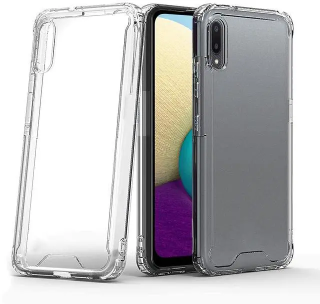 Main image of Reiko High Quality 2X Clean PC and TPU Bumper Case In Clear For  Samsung Galaxy A20 /M02