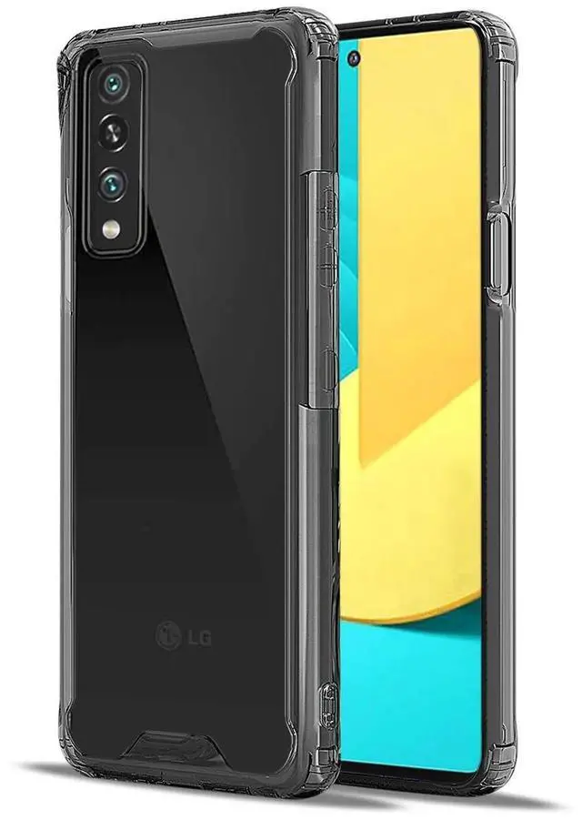 Main image of Reiko High Quality 2X Clean PC and TPU Bumper Case In Black For LG Stylo7 5G
