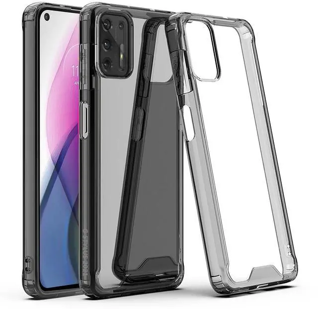 Main image of Reiko High Quality 2X Clean PC and TPU Bumper Case In Black  For  Moto G Stylus 2021