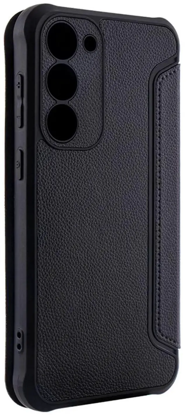 Main image of Magnetic wallet Leather phone case For Samsung Galaxy S24 Ultra In Black