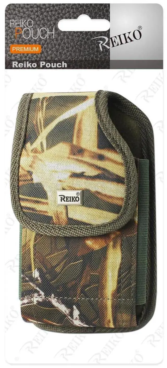 Main image of Reiko Vertical Rugged Pouch With Metal Belt Clip In Camouflage (6.1X3.2X0.7 Inches)