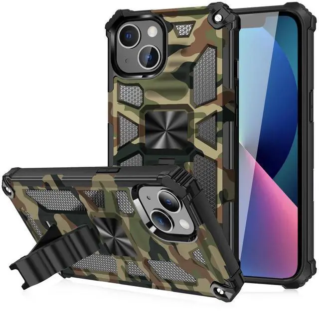 Main image of Built-in Kickstand TPU Case with Magnetic Mount for APPLE IPHONE 13 in Camouflage