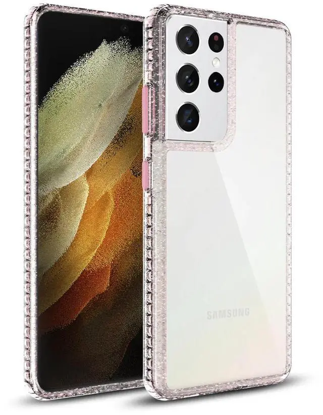 Main image of TPU Bumper Shockproof Case With Embedded Coil SAMSUNG GALAXY S21/S30 ULTRA In Pink