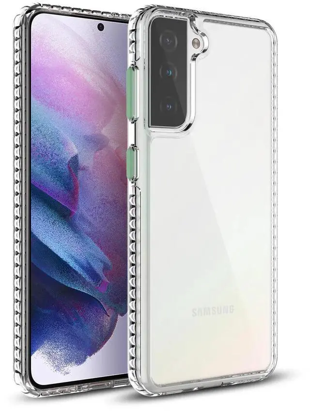 Main image of TPU Bumper Shockproof Case With Embedded Coil In Black SAMSUNG GALAXY S21/S30 In Clear Green