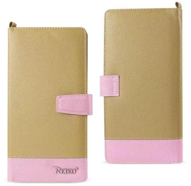 Main image of REIKO IPHONE 6/ 6S TWO TONE SUPER WALLET CASE WITH MULTIPLE CARD SLOTS IN PINK GOLD