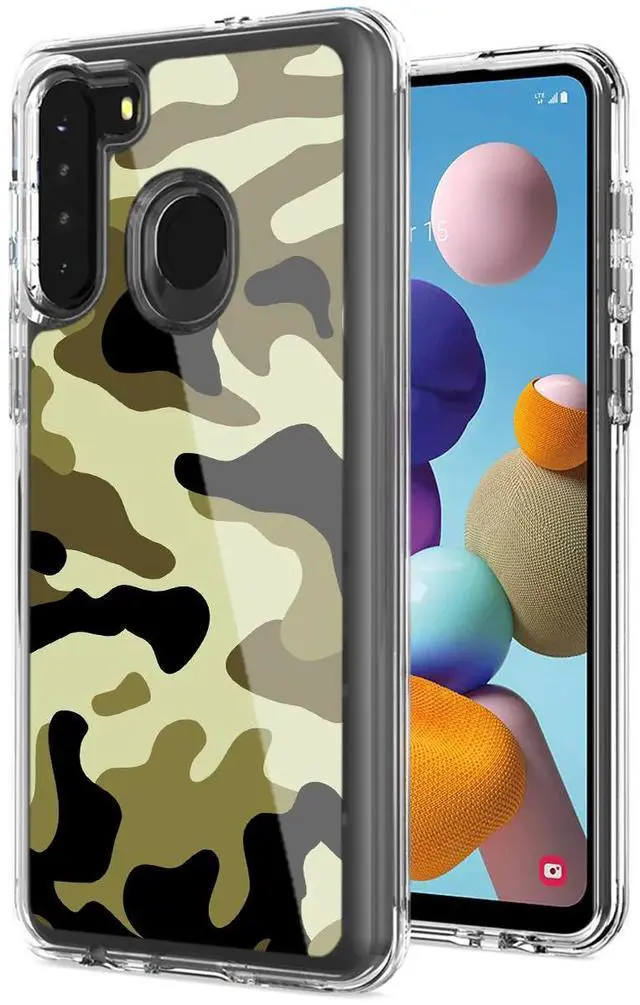 Main image of Camouflage Dual Layer Hybrid Hard Plastic and Soft TPU Rubber Case Cover for  SAMSUNG GALAXY S21/S30 In Green