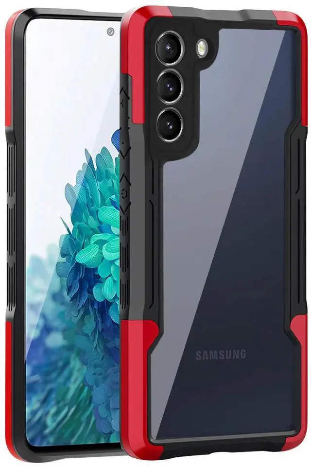 Main image of Shockproof Excellent Grip with Silky Feeling for Samsung Galaxy S21 FE In Red