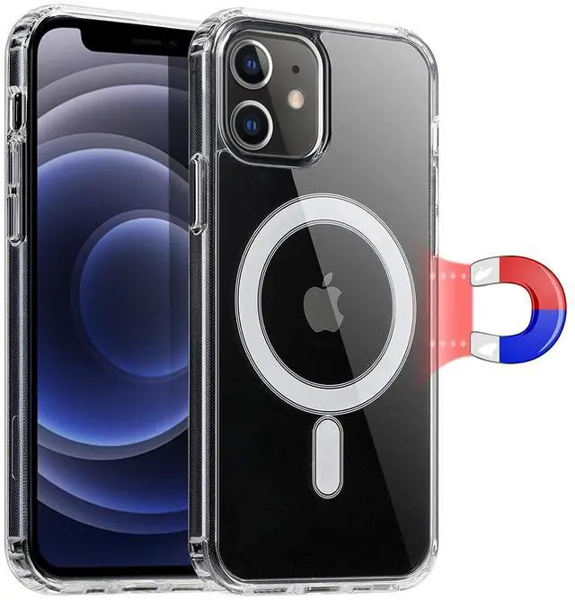 Main image of Reiko Magnetic Wireless Charging TPU Bumper Case For iPhone 12 Mini In Clear