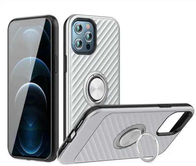 Main image of Phone Case with Ring Holder APPLE IPHONE 12/IPHONE 12 PRO In Silver