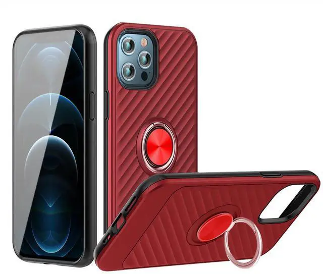 Main image of Phone Case with Ring Holder APPLE IPHONE 12/IPHONE 12 PRO In Red