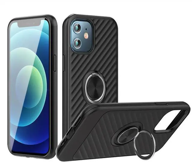 Main image of Phone Case with Ring Holder APPLE IPHONE 12 MINI In Black