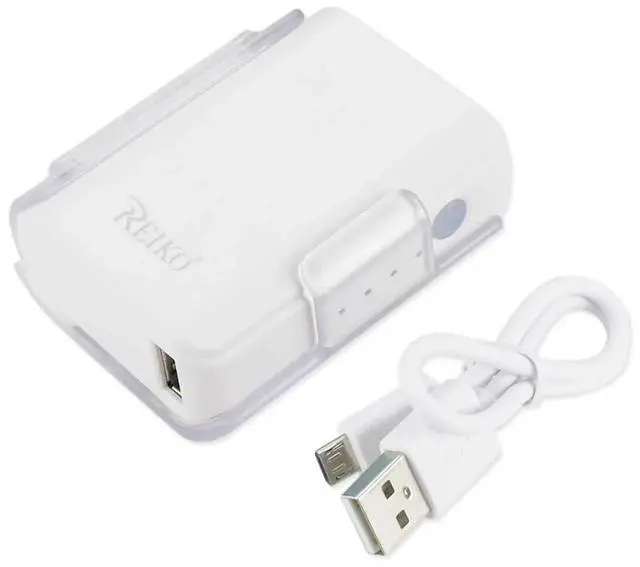 Main image of REIKO 4000MAH UNIVERSAL POWER BANK WITH CABLE IN WHITE